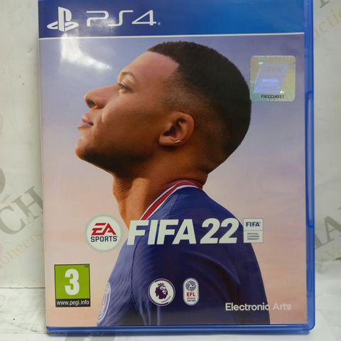 FIFA 22 PLAYSTATION 4 GAME