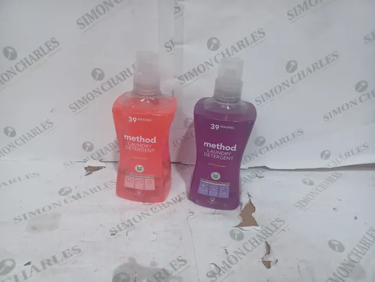 TWO ASSORTED METHOD LAUNDRY DETERGENTS 1.56L