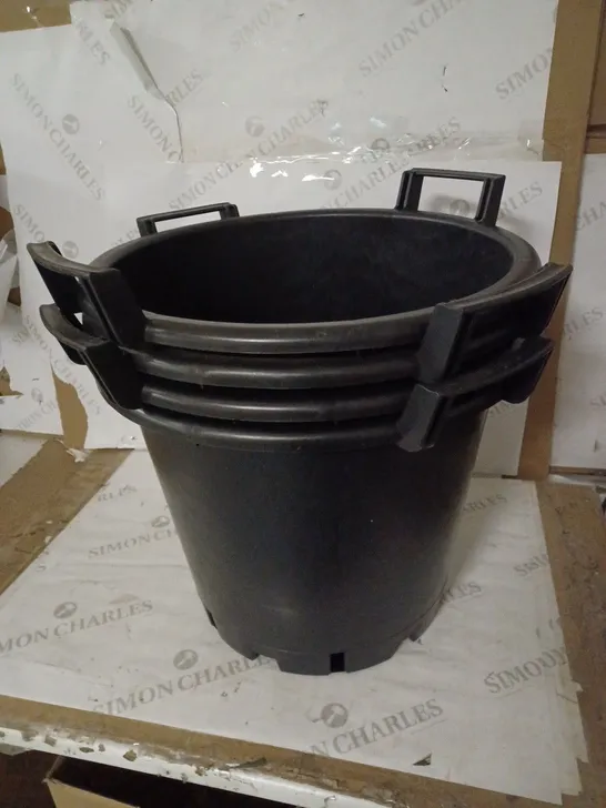 PACK OF 4 HEAVY DUTY 30L PLANTER POTS WITH HANDLES RRP £20