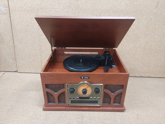 BOXED I-STAR IS-221 5-IN-1 RETRO TURNTABLE 