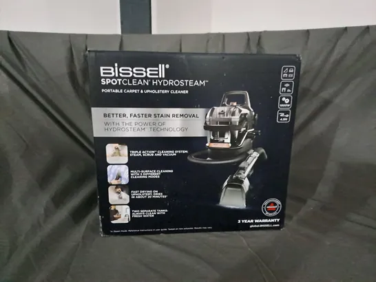 BOXED BISSELL SPOTCLEAN HYDROSTEAM CLEANER