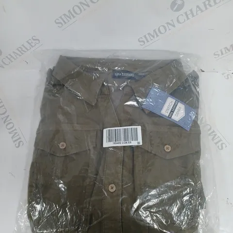 SEALED NINA LEONARD STRETCH DENIM JACKET IN OLIVE - 2XL