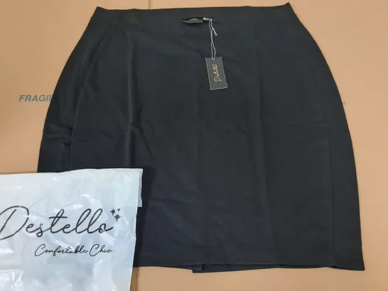 LOT OF 11 BRAND NEW DESTELLO BLACK SKIRTS - UK 20