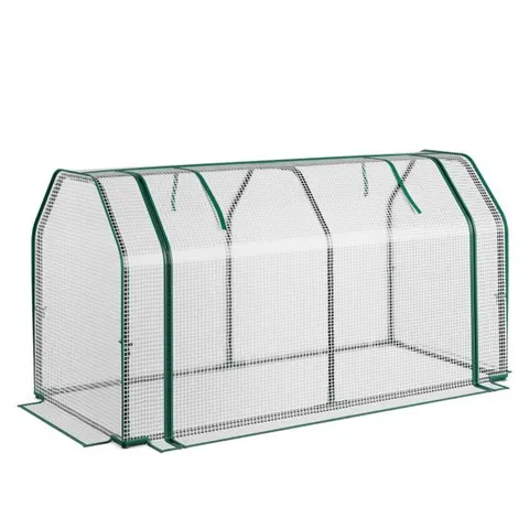 BOXED COSTWAY PORTABLE GARDEN GREENHOUSE WITH ROLL-UP ZIPPER DOOR