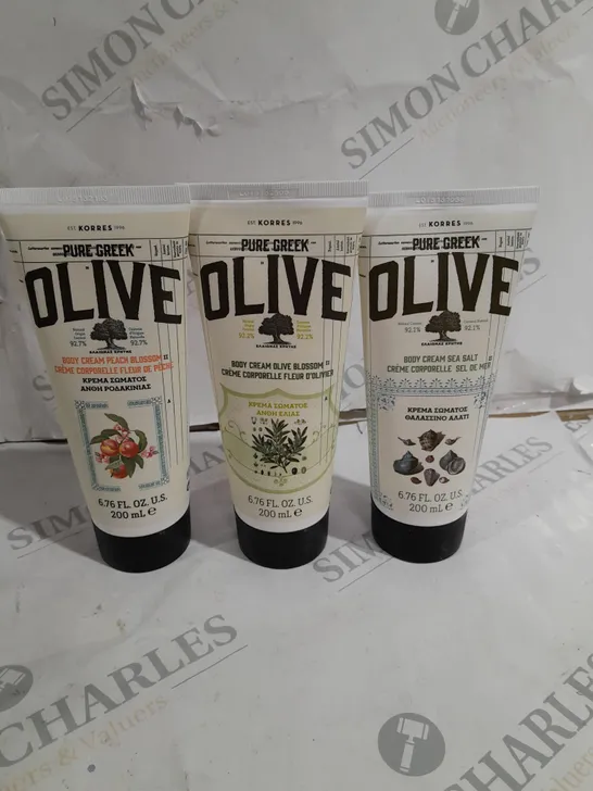 KORRES PURE GREEK OLIVE OIL ANTI-WRINKLE BODY CREAM TRIO