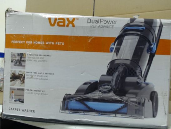 VAX DUEL POWER PET ADVANCE CARPET WASHER