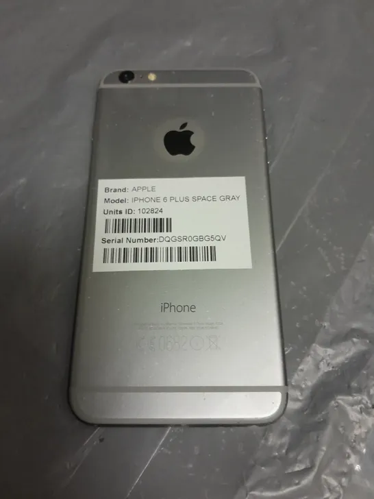 UNBOXED APPLE IPHONE 6 PLUS SPACE GRAY - A1524