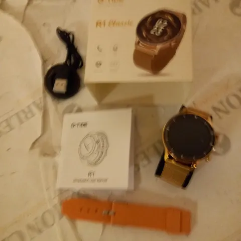 BOXED G-TIDE R1 SMARTWATCH WITH ACCESSORIES AND MANUAL