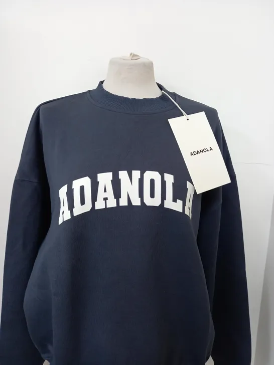 ADANOLA VARSITY OVERSIZED SWEATSHIRT SIZE S