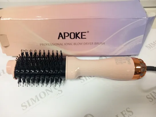 BOXED APOKE PROFESSIONAL IONIC BLOW DRYER BRUSH 