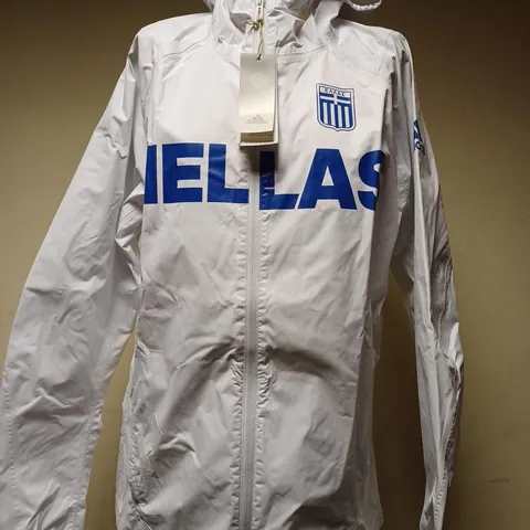 ADIDAS GREEK NATIONAL TEAM FOOTBALL ZIPPED RUNNING JACKET - MEDIUM