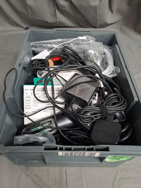 LARGE QUANTITY OF ASSORTED ELECTRICAL PRODUCTS AND ACCESSORIES TO INCLUDE; WIFI BOXES  , PLUGS AND CABLES 