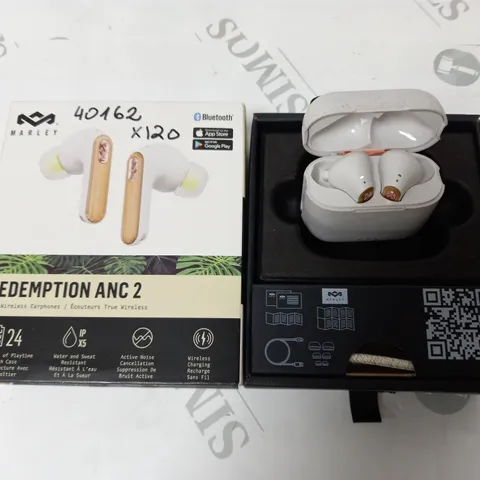 BOXED MARLEY REDEMPTION ANC 2 TRUE WIRELESS EARPHONES - WHITE