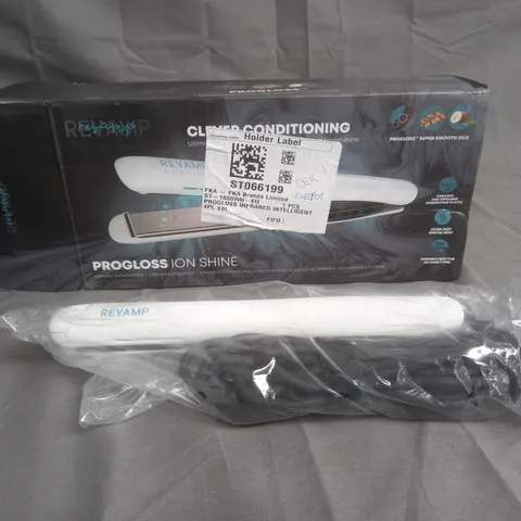 BOXED REVAMP PROGLOSS ION SHINE CLEVER CONDITIONING CERAMIC STRAIGHTENERS 