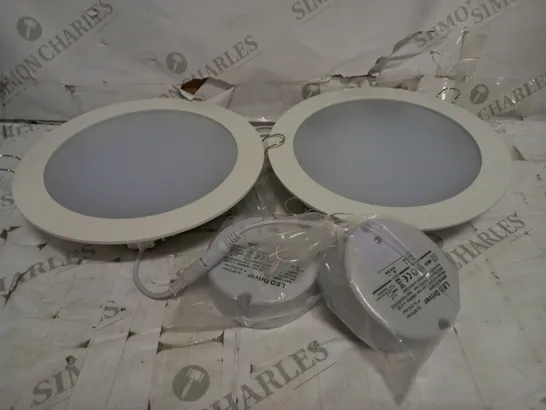 LOT OF 2 BRAND NEW 25W LED RECESSED PANEL 6K LIGHT FIXTURES (WL77000)