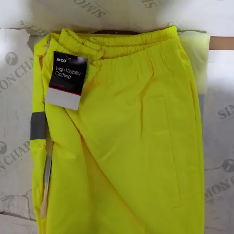 BRAND NEW WOMENS YELLOW HI-VIS OVERTROUSERS - SIZE 24T 