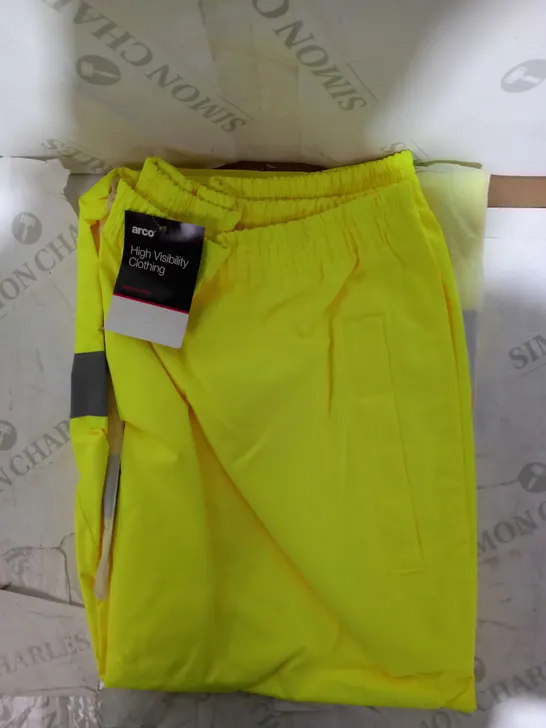 BRAND NEW WOMENS YELLOW HI-VIS OVERTROUSERS - SIZE 24T 