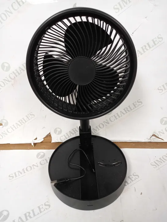 BELL & HOWELL RECHARGEABLE EXTENDABLE DESK & FLOOR FAN, BLACK