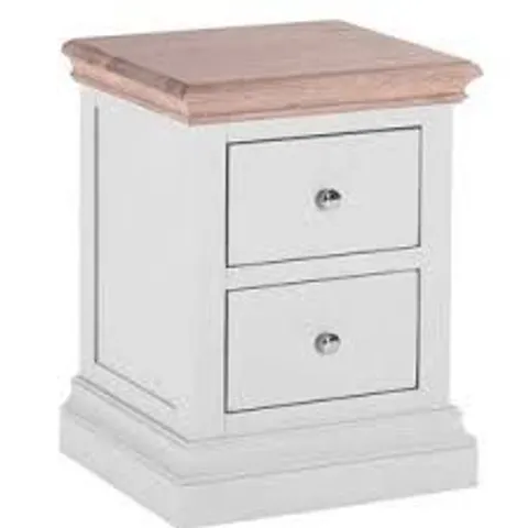 BOXED HANNAH 2 DRAWER BEDSIDE CHEST (1 BOX)