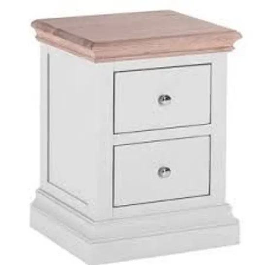BOXED HANNAH 2 DRAWER BEDSIDE CHEST (1 BOX)