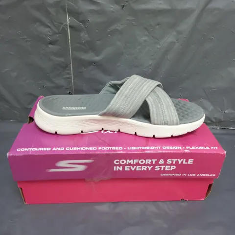 SKECHERS GO WALK SANDALS GREY SIZE 5