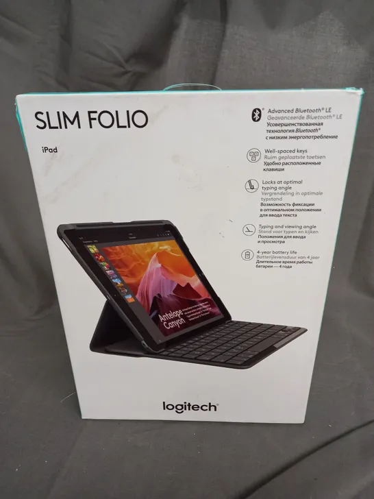 BOXED LOGITECH SLIM FOLIO IPAD CASE