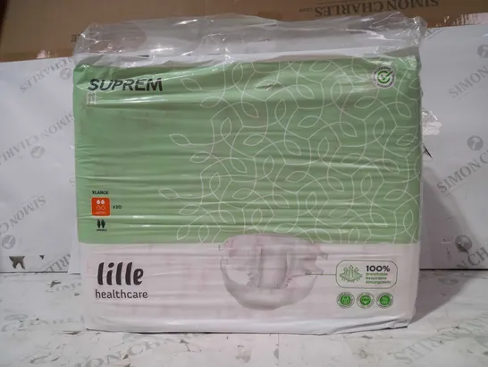 LILLE HEALTHCARE SUPREM FIT PACK OF APPROXIMATELY 20 XL INCONTINENCE SLIPS