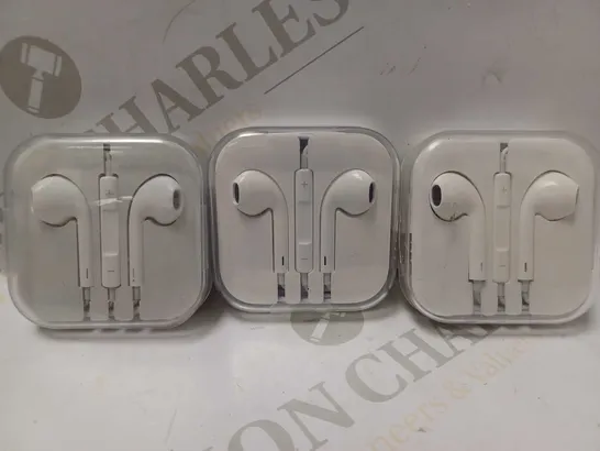 LOT OF 3 APPLE WIRED EARPHONES 