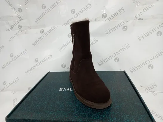 EMU AUSTRAILIA GRAVELLY ESPRESSO BOOTS - SIZE 5