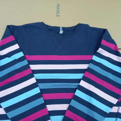 JOULES MONIQUE SWEATSHIRT NAVY/STRIPE SIZE 16