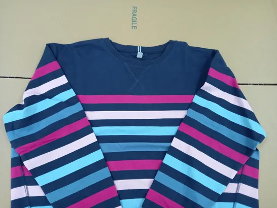 JOULES MONIQUE SWEATSHIRT NAVY/STRIPE SIZE 16