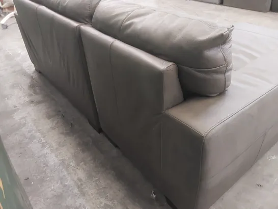 DESIGNER LEATHER UPHOLSTERED CHAISE CORNER SOFA