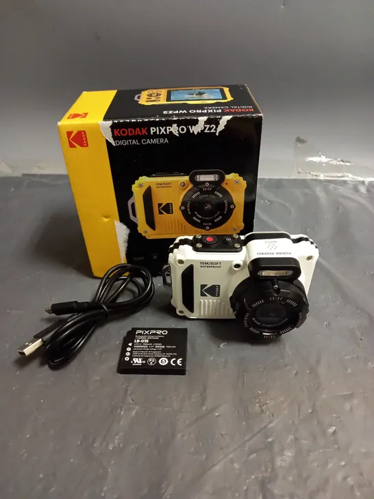 BOXED KODAK PIXPRO WPZ2 DIGITAL CAMERA IN WHITE