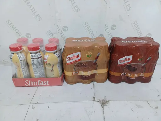 3X SIX PACK SLIMFAST DRINKS TO INCLUDE MEAL REPLACEMENT AND COFFEE