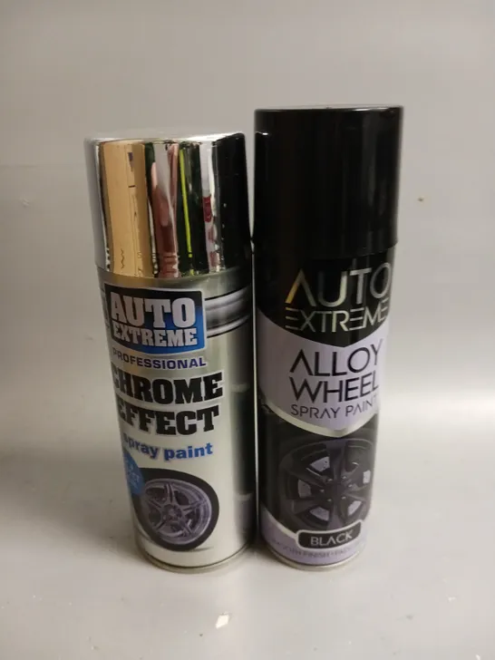 APPROXIMATELY 50 AUTO EXTREME AEROSOLS TO INCLUDE CHROME EFFECT SPRAY PAINT & ALLOY WHEEL SPRAY PAINT IN BLACK - COLLECTION ONLY 