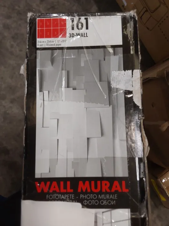 BOXED 3D WALL 2.54m X 366cm WALL MURAL 