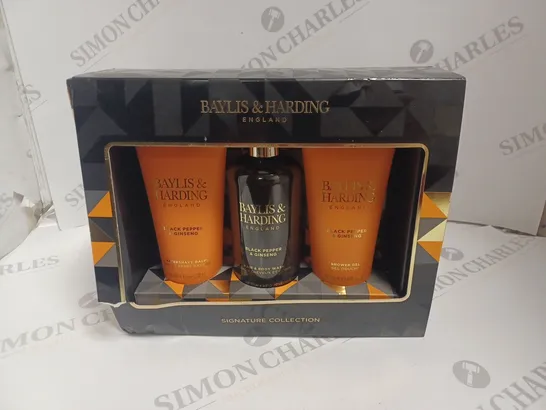 BAYLISS AND HARDING SIGNATURE COLLECTION 3-PIECE GIFT SET - BLACK PEPPER & GINSENG