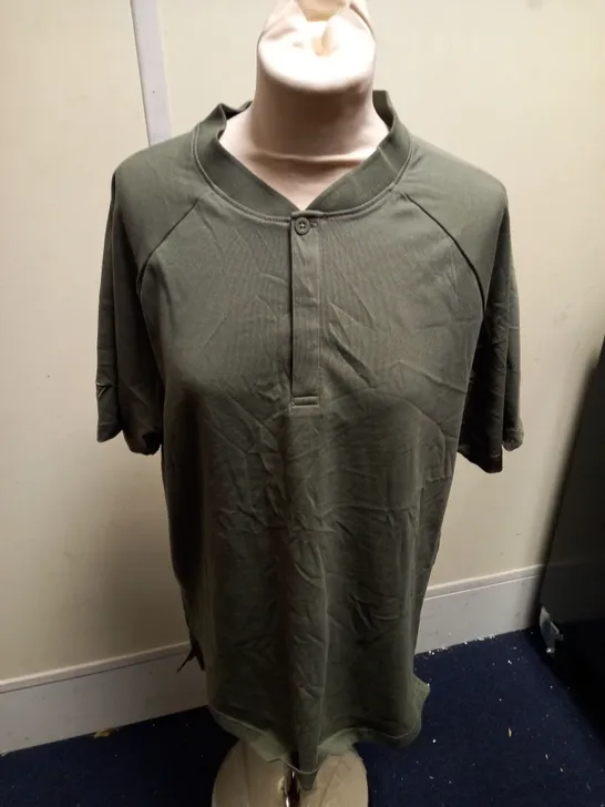 GMYSHARK REST DAY COMMUTE POLO SHIRT, DUSTY OLIVE, XXL