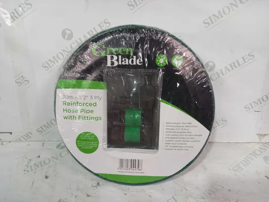 GREEN BLADE HP350 REINFORCED HOSE PIPE WITH FITTINGS