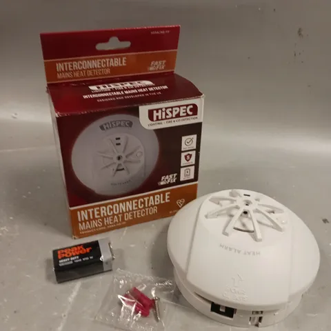 BOXED HISPEC INTERCONNECTABLE MAINS HEAT DETECTOR