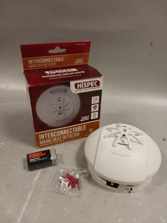 BOXED HISPEC INTERCONNECTABLE MAINS HEAT DETECTOR