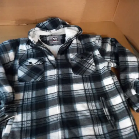 G-STREET FLEECE LINED CHECK SHIRT - L