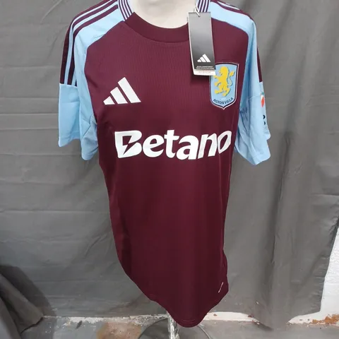 ASTON VILLA ADIDAS HOME JERSEY SIZE M