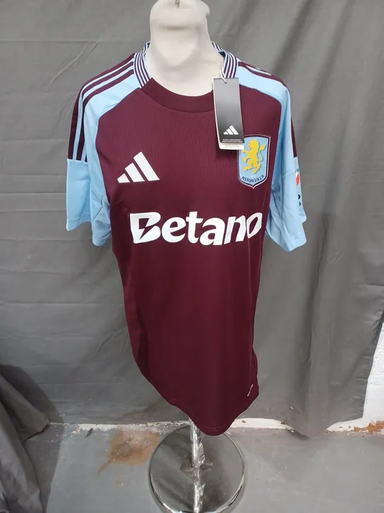 ASTON VILLA ADIDAS HOME JERSEY SIZE M