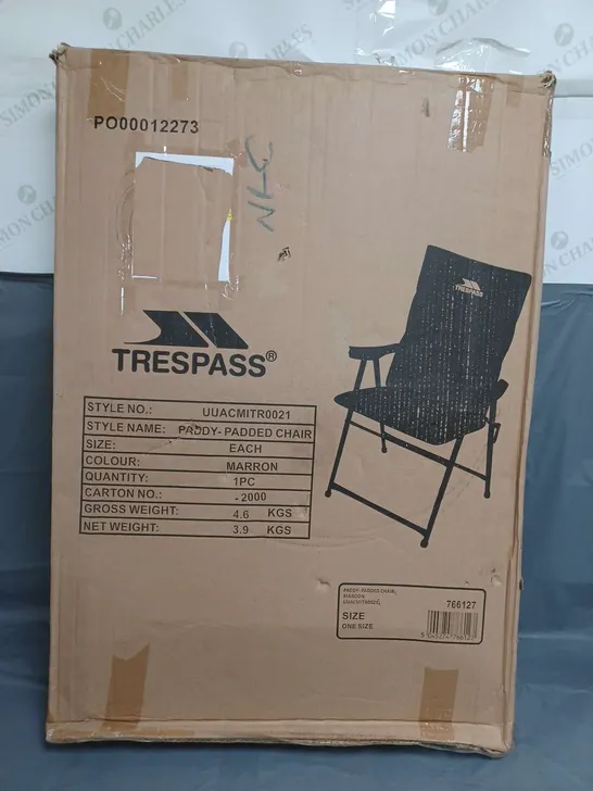 BOXED TRESPASS PADDED CHAIR 