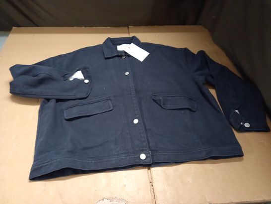 OLIVE BOX COTTON JACKET IN NAVY - ONE SIZE