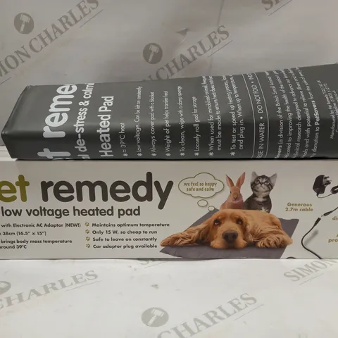 PET REMEDY LOW VOLTAGE HEATED PAD 