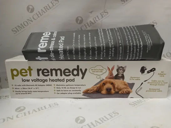 PET REMEDY LOW VOLTAGE HEATED PAD 