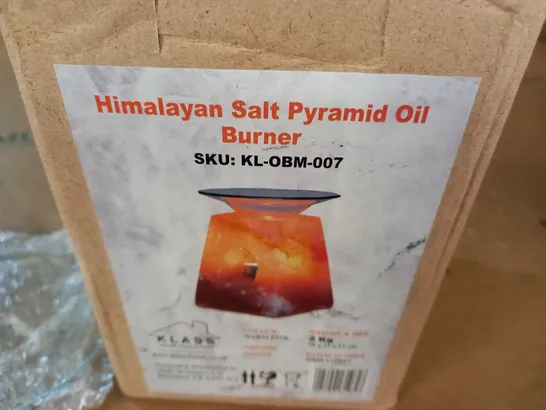 BOXED HIMALAYAN SALT PYRAMID OIL BURNER