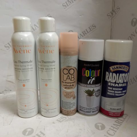 LOT OF APPROXIMATELY 20 AEROSOLS & SPRAYS, TO INCLUDE PAINT, HAIR CARE, SKIN CARE, ETC